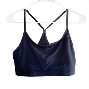 Fabletics Basic Black Sports Bra, Size Medium